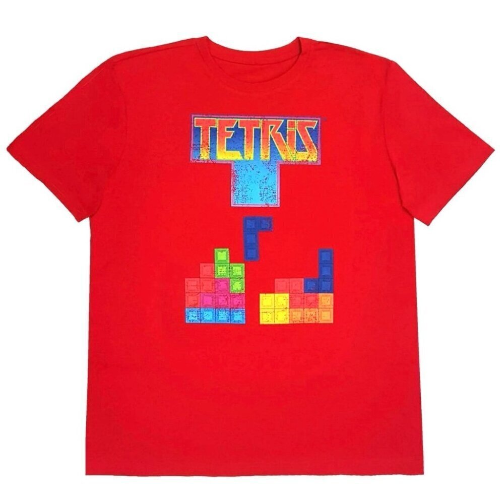 * TETRIS Red Classic Short Sleeve T Shirt Size S